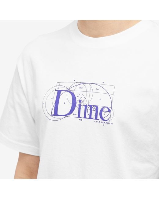 Dime White Classic Ratio T-Shirt for men