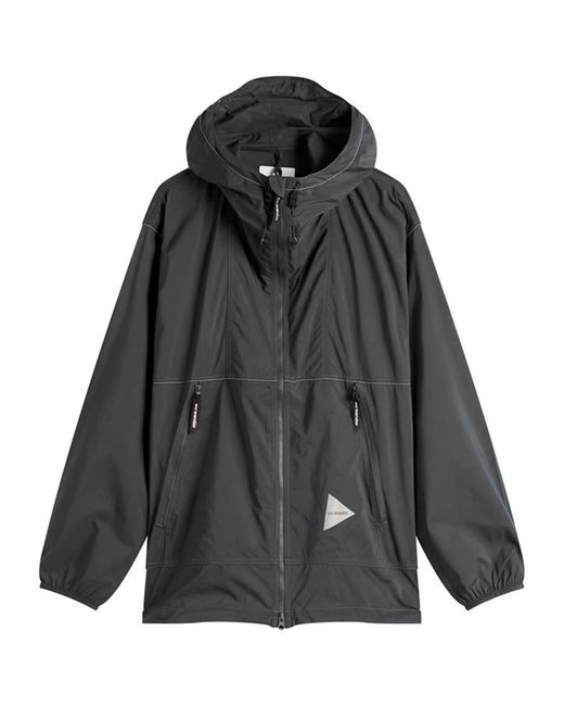 And Wander Black Pertex Wind Jacket for men