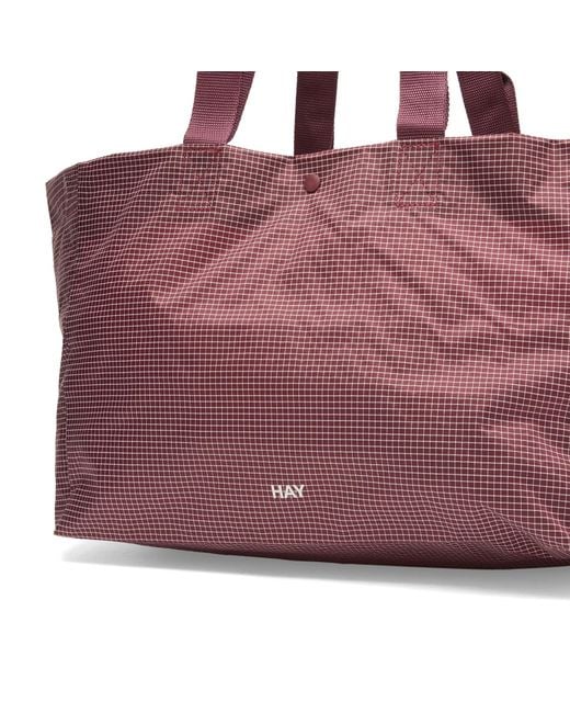 Hay Purple Grid Weekend Bag