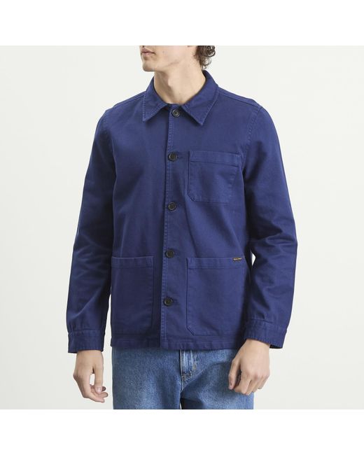 Nudie Jeans Blue Nudie Barney Worker Jacket for men