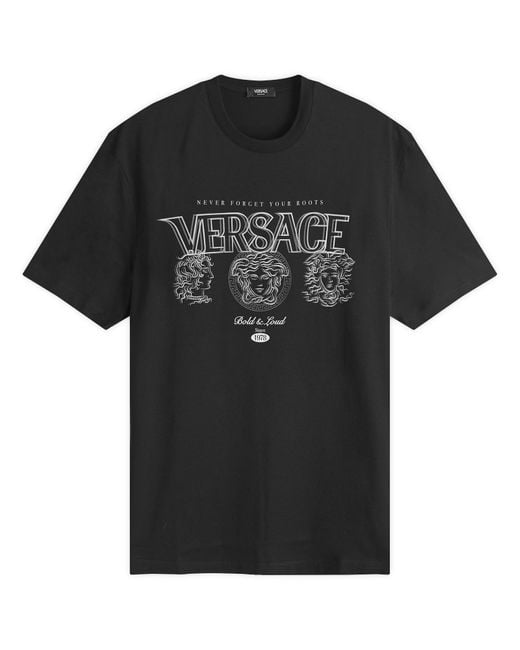 Versace Black Medusa Logo T Shirt for men