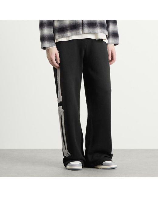 Amiri Black Bones Oversized Sweatpants for men