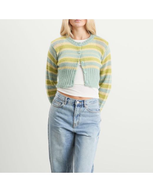 SUNDAYFRUITMARKET Yellow Sun Cropped Cardigan