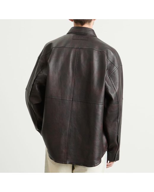 Acne Black Laraw Nappa Overshirt for men