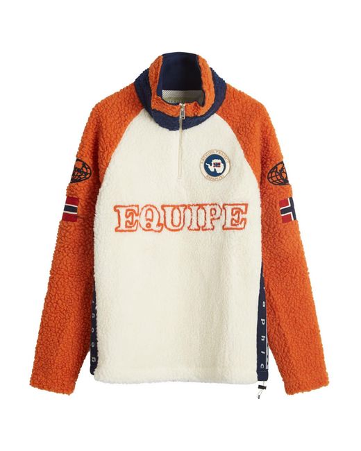 Napapijri Red Equipe Fleece Jacket for men