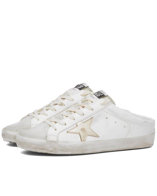 Golden Goose Deluxe Brand White Sabot Leather Sneakers