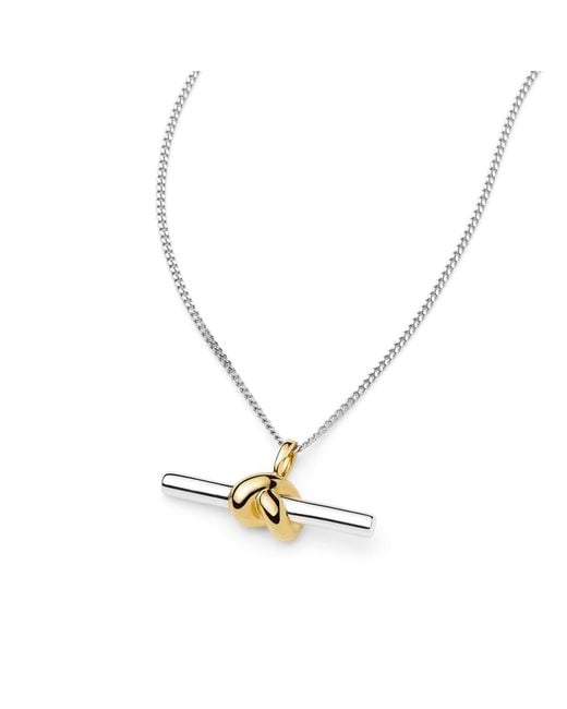 Missoma Metallic X Lucy Williams T-Bar Knot Pendant Necklace