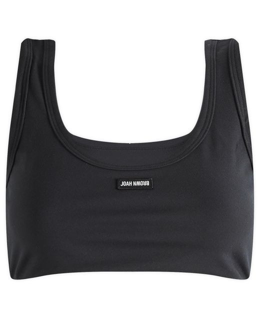Joah Brown Black Scoop Neck Smoothing Bra Top