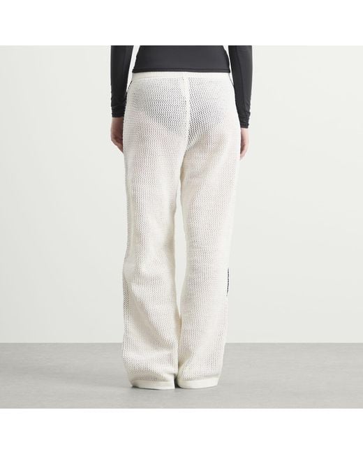 Adidas White Crochet Track Pants