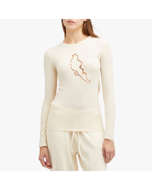 Baserange White Ponte Long Sleeve T-Shirt