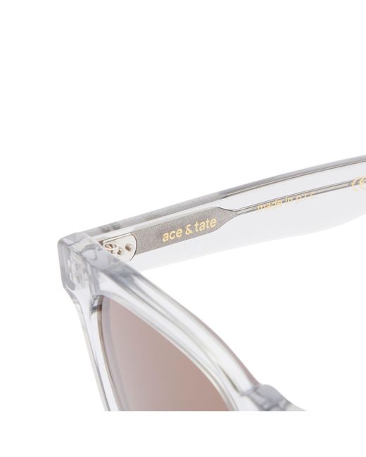 ACE & TATE White Oscar Sunglasses for men
