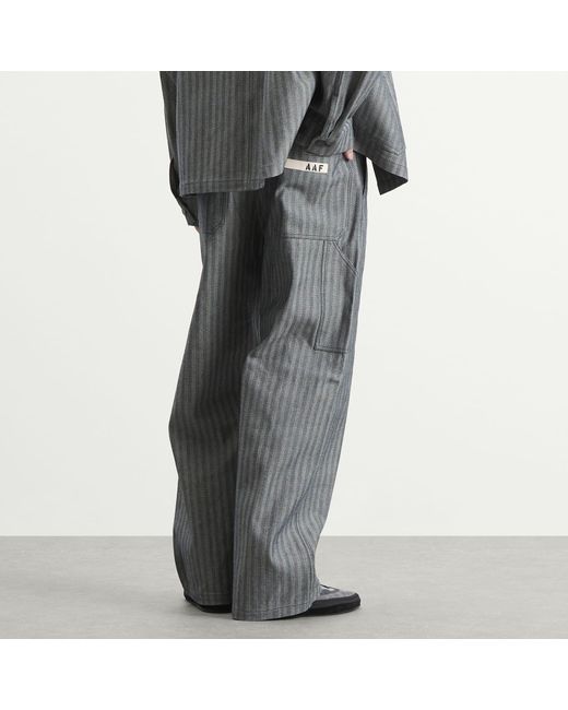 Applied Art Forms Gray Herringbone Contruction Pants for men