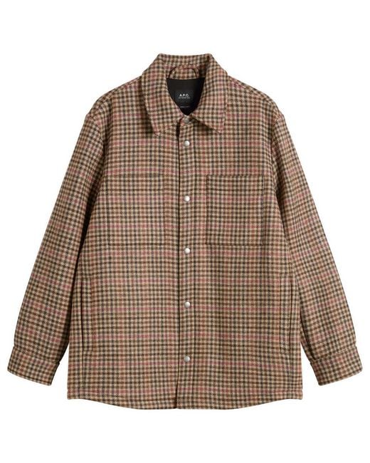A.P.C. Brown Overshirt for men
