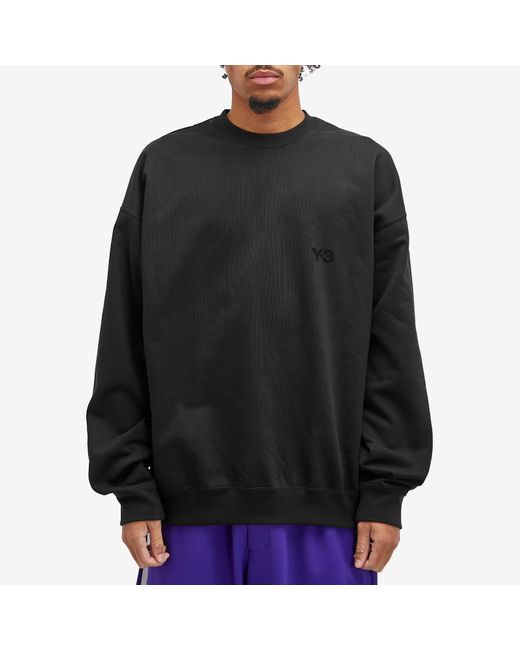 Y-3 ワイスリー / Core Logo Crew Sweat Y-3 Core Logo Crew Sweat in Black for Men | Lyst