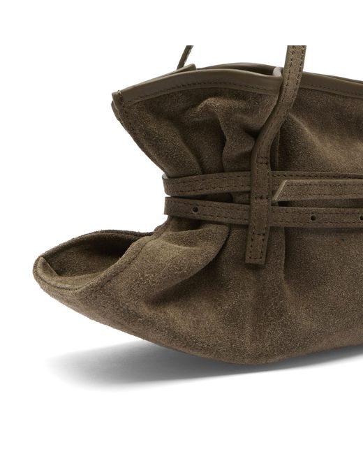 Justine Clenquet Metallic Sidney Evening Suede Bag