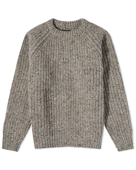 Howlin' By Morrison Gray Howlin' Taste Of The Future Rib Crew Knit for men