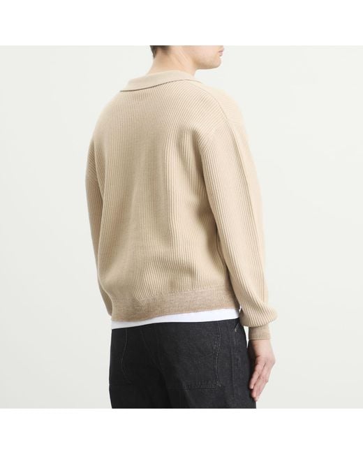 Dime Natural Double Zip Knit Cardigan for men
