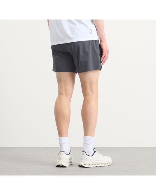 On Shoes Gray 5" Performance Shorts for men