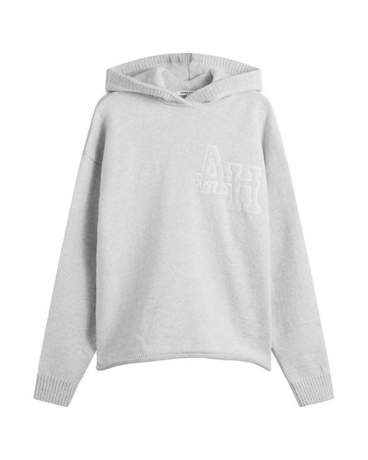 Annie Hood Gray Knit Hoodie for men