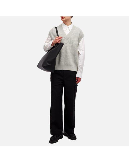 Studio Nicholson White Knitted Vest for men