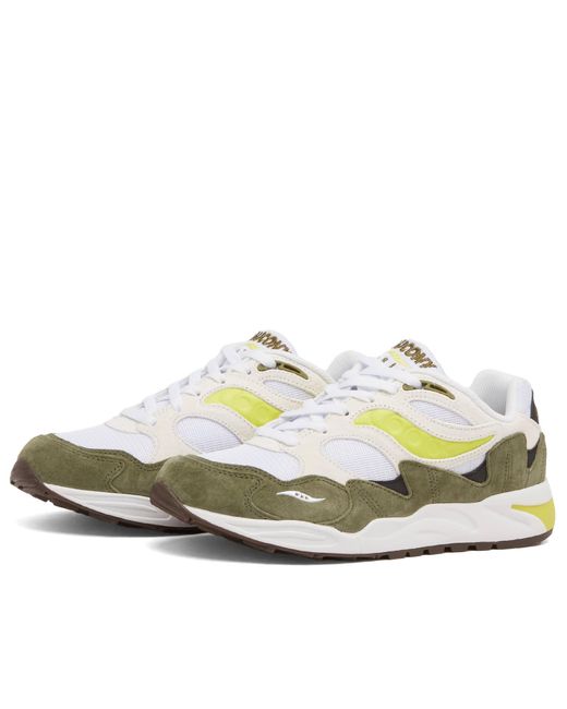 Saucony White Grid Shadow 2 Sneakers for men