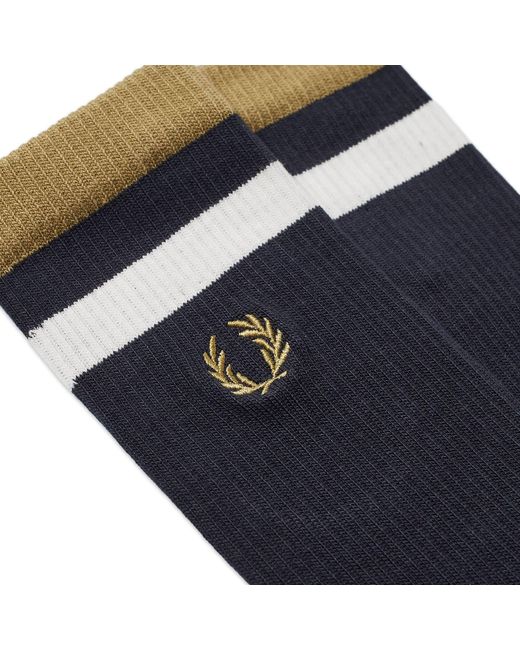 Fred Perry Blue Bold Tipped Socks for men