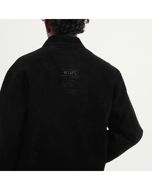 (w)taps Black Synthetic Suede Chief Jacket for men