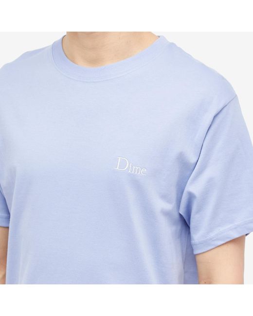 Dime Blue Classic Logo T-Shirt for men
