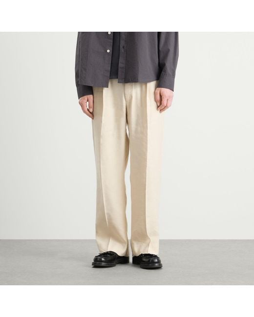 NN07 Natural Kay Linen Blend Trousers for men