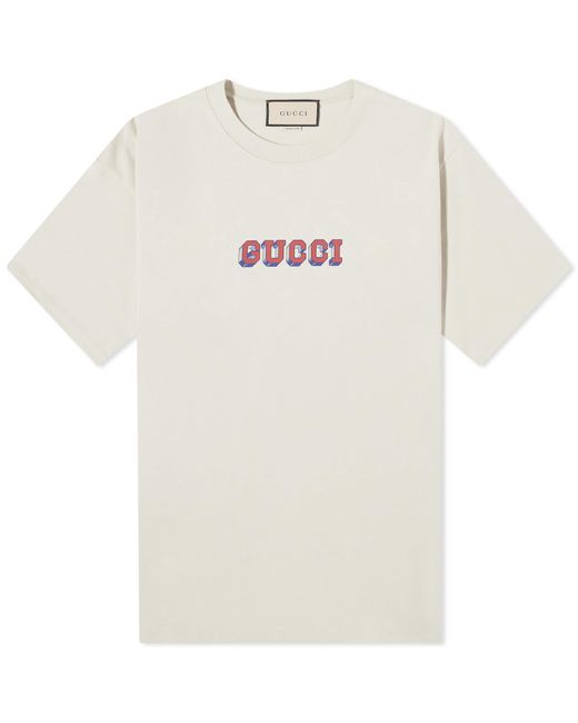 Gucci White Logo T-Shirt for men