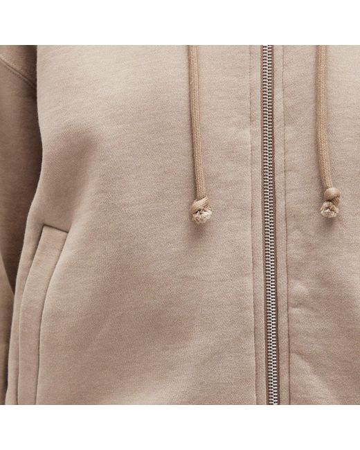 AURALEE Smooth Soft Sweat Zip Parka Jacket in Brown | Lyst AURALEE Smooth Soft Sweat Zip Parka Jacket in Brown | Lyst
