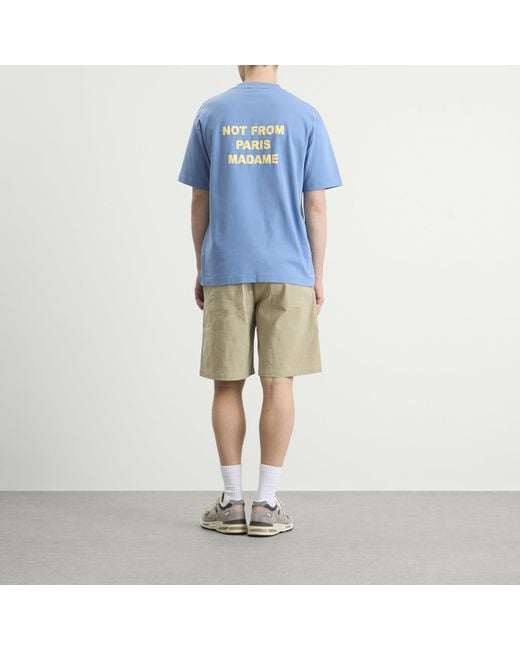 Drole de Monsieur Blue The Slogan T-Shirt for men