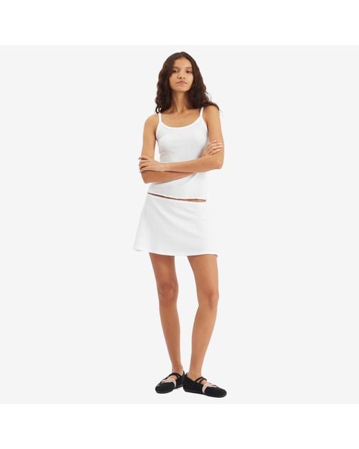 Skims White Drop Needle Pointelle Cami Top