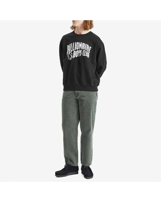BBCICECREAM Black Arch Logo Crew Sweatshirt for men