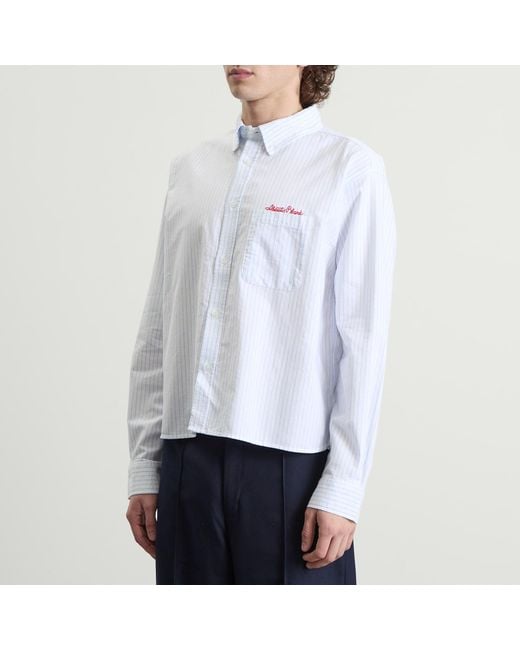 About Blank White Oxford Script Shirt for men