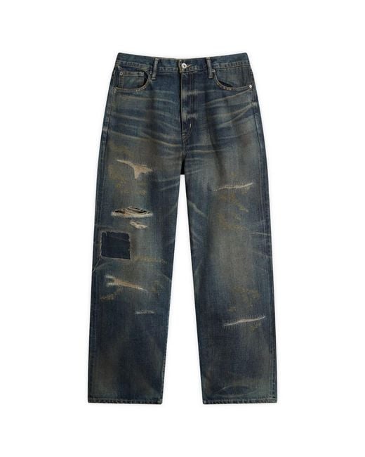 Neighborhood Blue Straight Leg Savage Selvedge Denim Jeans for men