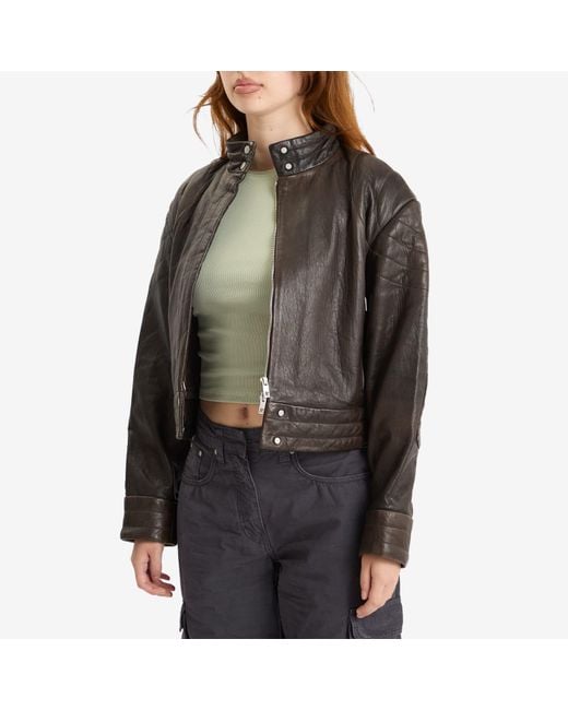 Represent Black Drive Leather Jacket