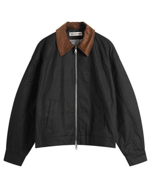 Cole Buxton Black Wax Cotton Overshirt for men