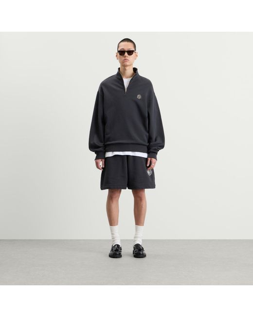 END. Black Slice Half Zip Sweat
