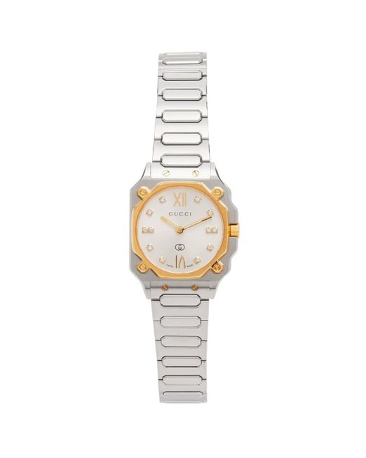 Gucci Metallic G-Flat 24Mm Watch