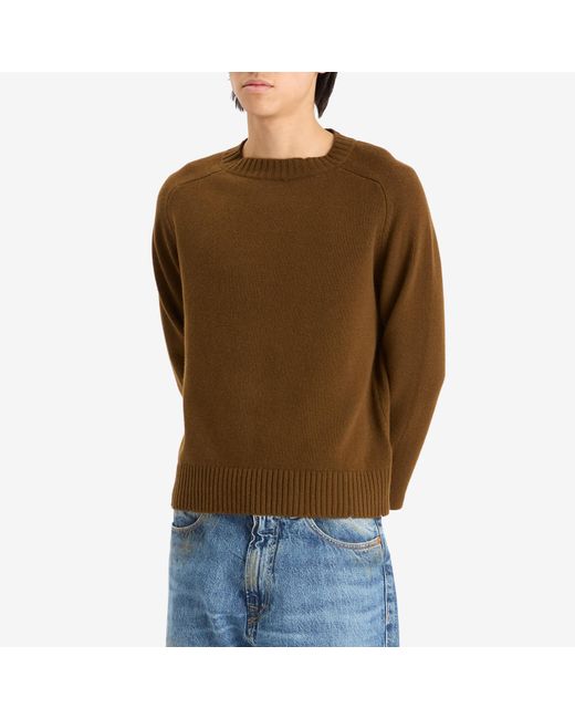 Second/Layer Brown Distressed Jumper for men