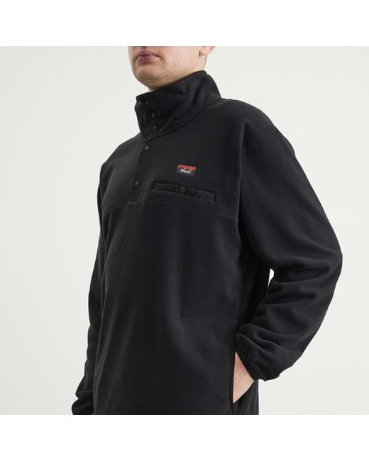 NANGA Black Air Warm Fleece Pullover for men
