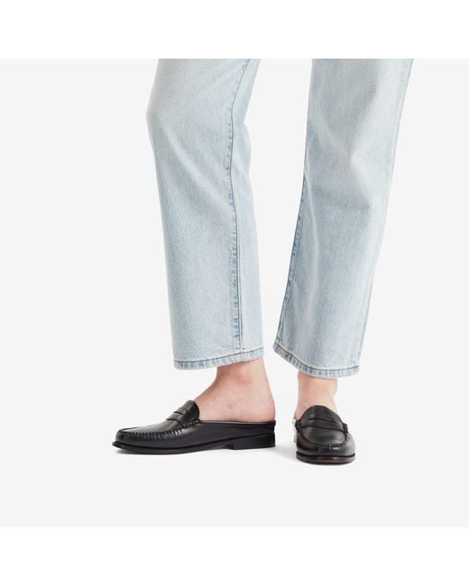 G.H.BASS Black Penny Mule Loafer
