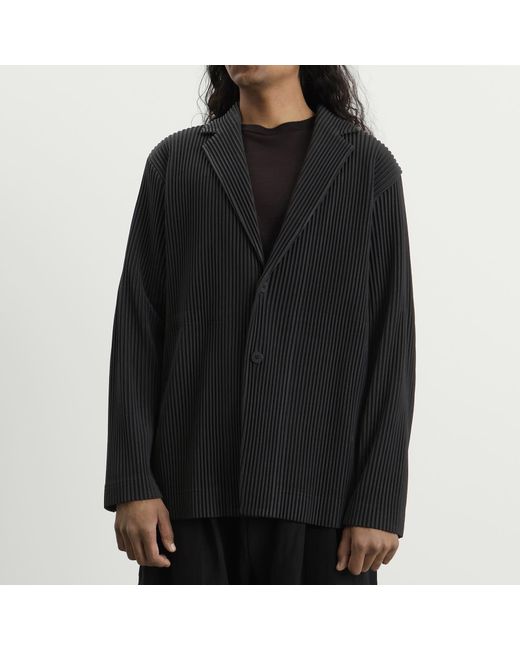 Homme Plissé Issey Miyake Black Pleat Blazer for men