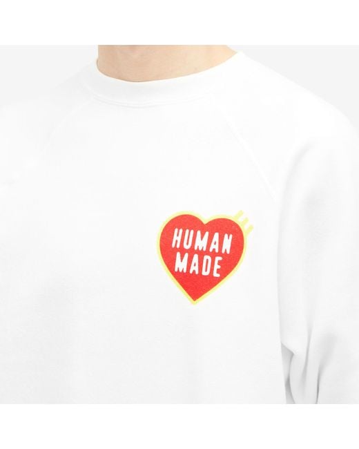 Human Made White Heart Logo Sweatshirt for men