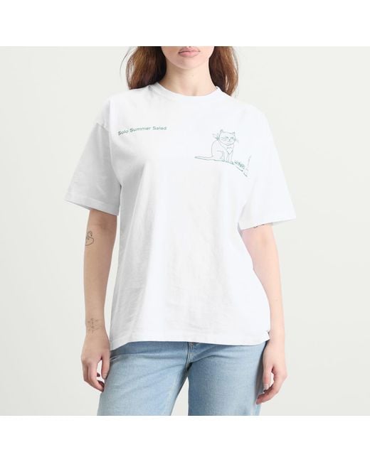 Damson Madder White Presented By End. Solo Salad Graphic T-Shirt