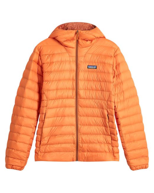 Patagonia Orange Down Sweater Hoodie for men