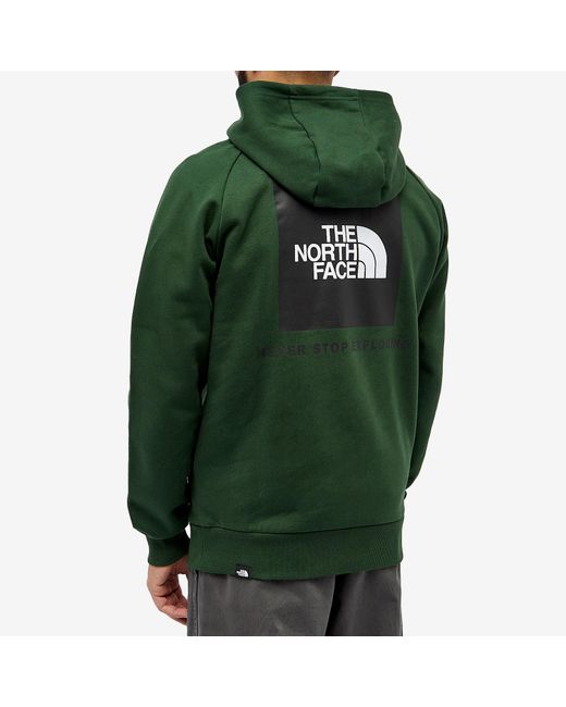 The North Face Green Raglan Redbox Hoodie for men
