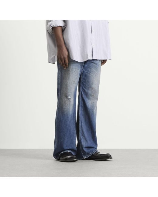 Acne Blue 2021 Trafalgar Wide Leg Jeans for men