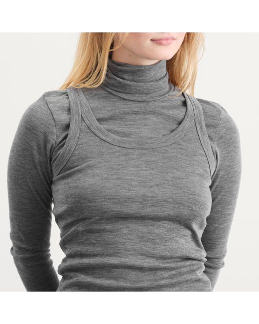 Rohe Gray Double-Layer Merino Jersey Style